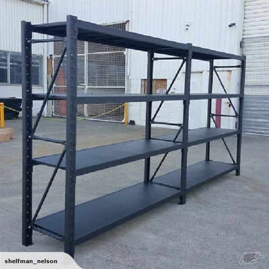 Heavy Duty Shelving 3.5m(L) x0.6m(W)x2m(H) 1600kg capacity Free Delivery BLACK Carousel 1