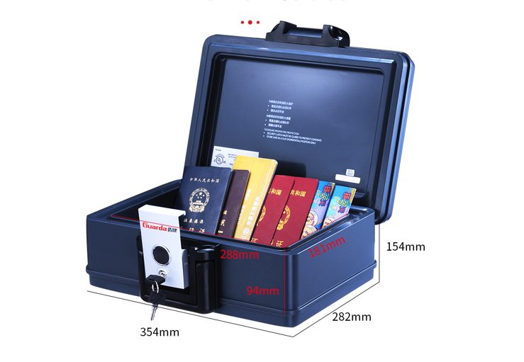 Safe / document box, fire and water proof super high quality 6.5kg Freight free Carousel 4