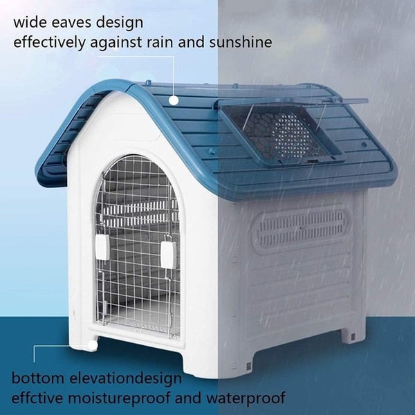Pet Dog House Plastic Dog Kennel for Indoor Outdoor Animal Shelter Weatherproof62863236935939112