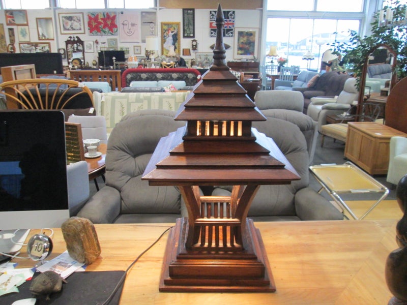 Thai Wooden Table Lamp Carousel 2