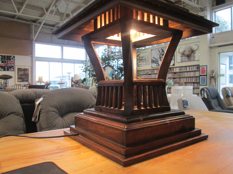 Thai Wooden Table Lamp Carousel 8