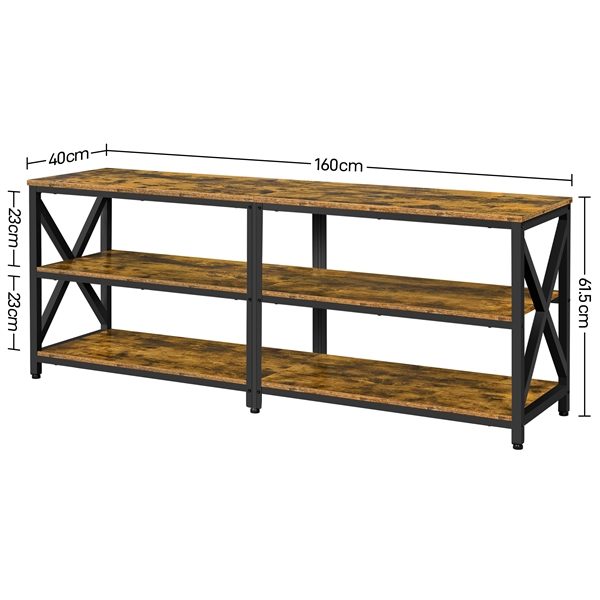 Vintage 3-layer TV Stand for TV up to 70 Inches Carousel 2