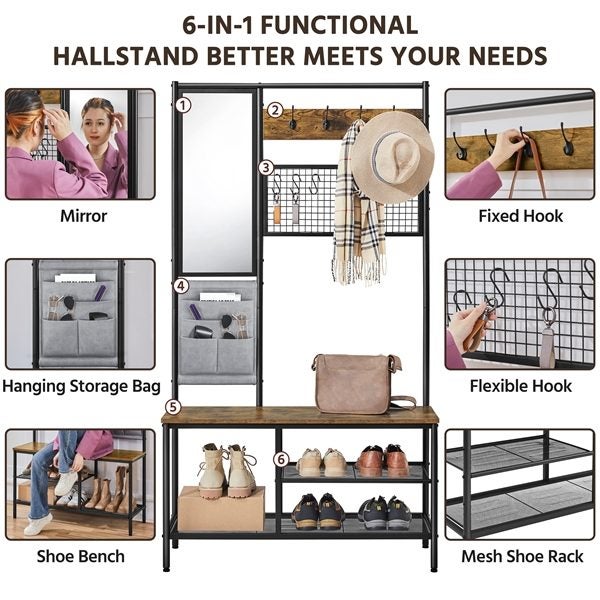 Coat Rack Shoe Rack 2 in 1 Carousel 11