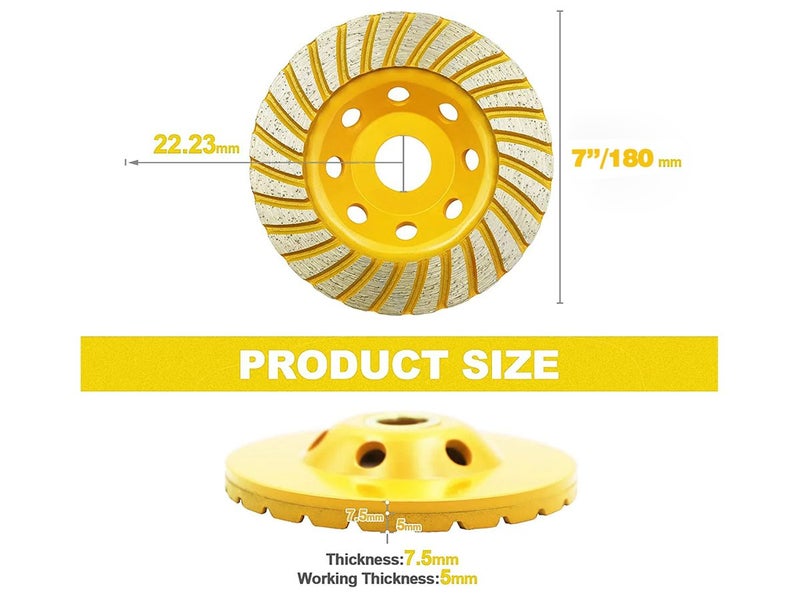 PTN New Concrete Grinding Wheel Disc 180mm Sale Sale Sale Carousel 8