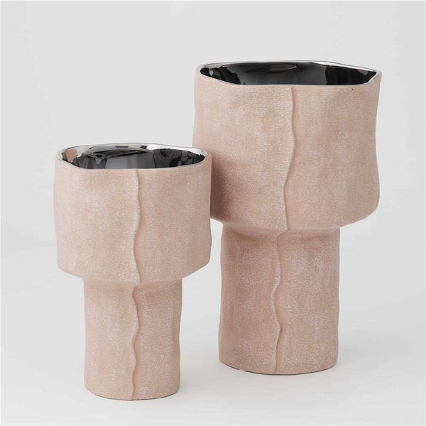 Cressida Stoneware Cressida Vase Pink / Silver 16.5x24.5cm Carousel 2