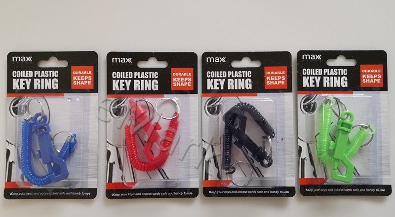 Designer Coiled Plastic Key Ring Carousel 1