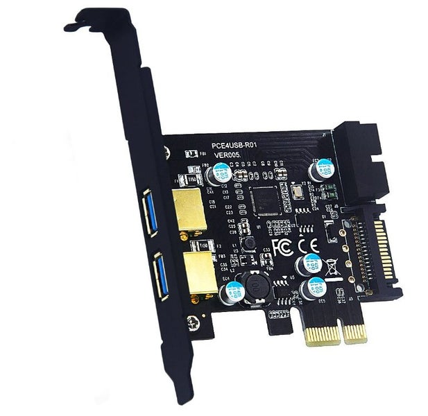 PCI-E to USB 3.0 20 Pin with 2-Port USB 3.0 PCI Express Card Carousel 1