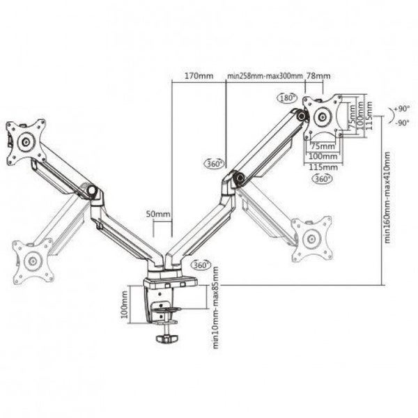 Dual Monitor Arm - Mechanical Spring Carousel 2