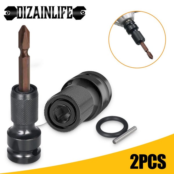 Inch Square To 1/4 Inch Hex Ratchet Socket Impact Wrench Socket Set Carousel 2