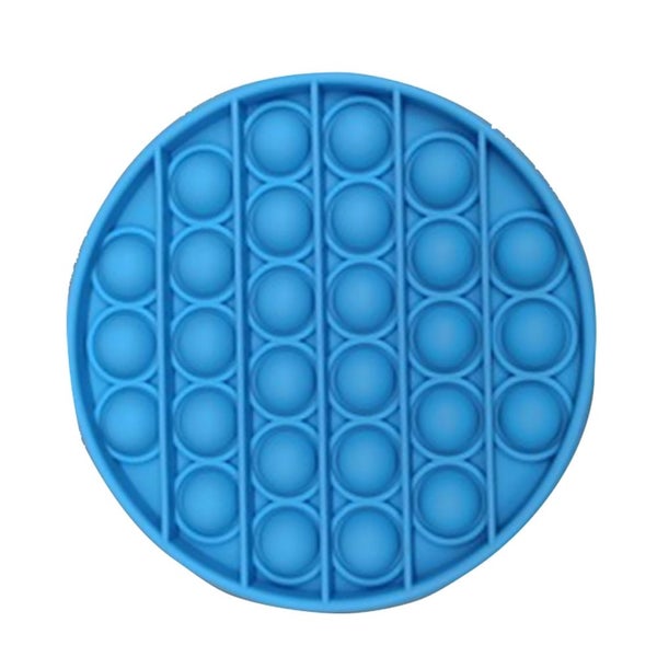2Pcs Silicone Bubble Popping Toy Stress Reliever Sensory Fidget Game - Blue Carousel 1