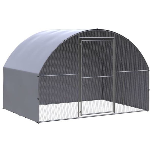 Outdoor Chicken Coop 3x2x2 m Galvanised Steel Tbkpaix Carousel 1