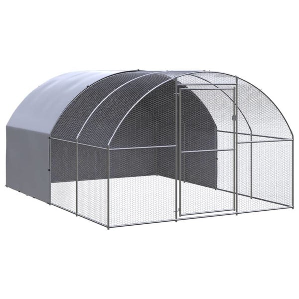 Outdoor Chicken Coop 3x4x2 m Galvanised Steel Tbkpait Carousel 1