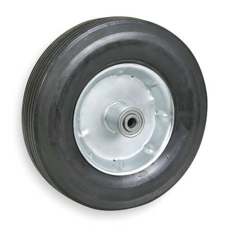APPROVED VENDOR Flat-Free Solid Rubber Wheel, 10", 350 lb. 1NWY5 Carousel 1