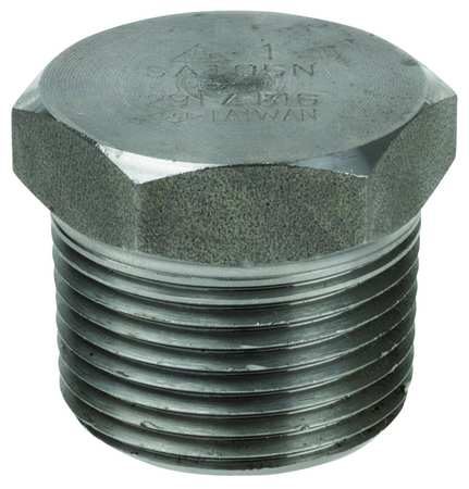 GRAINGER APPROVED Hex Head Plug, 316L SS, 2 in, Class 3000 1RTJ5 Carousel 1