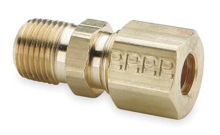 PARKER Connector, Brass, CompxM, 5/8Inx3/8In, PK10 1VDD7 Carousel 1