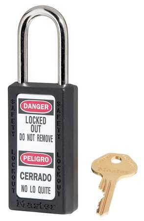 MASTER LOCK Lockout Padlock, KA, Black, 3"H, PK3 6MCE3 Carousel 1