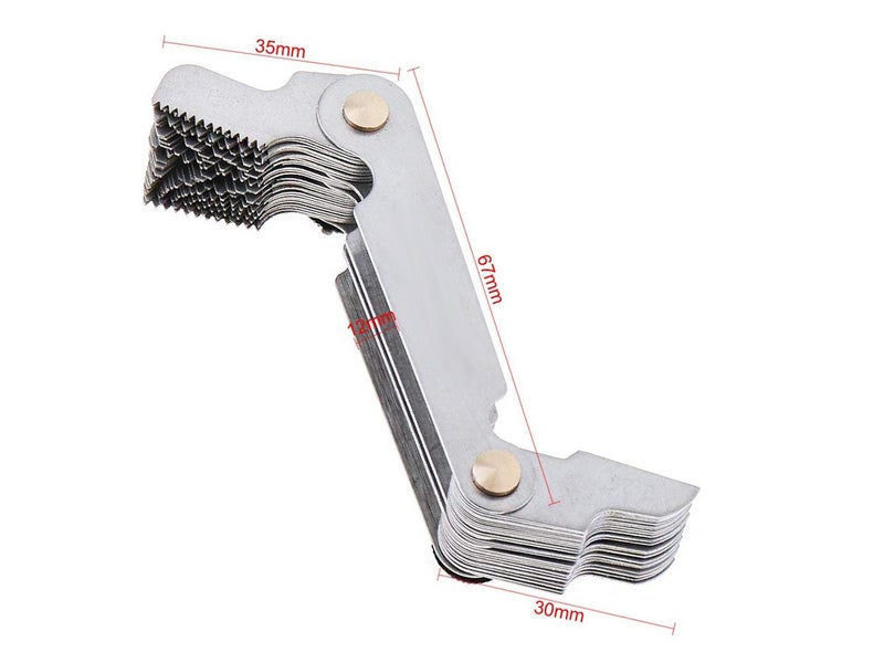 Thread Measuring Gage, 51/52Pcs Metric+ Imperial (52pc) Stainless Steel Thread Plug Gage, 60 And 55 Degree Screw Pitch Measuring Tool(Metric+ Imperial (52pc