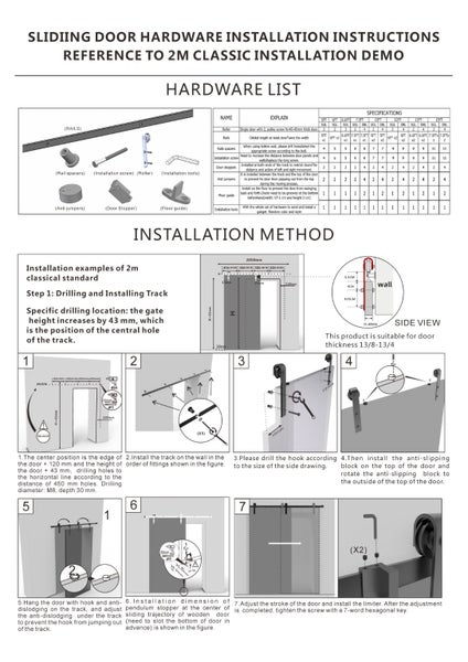 NEW 4M Sliding Barn Door Hardware Kit - In Stock Deal Afterpay Carousel 13