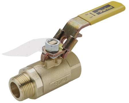 GRAINGER APPROVED Manual 2-Way Ball Valve, NPT, Brass 20RH16 Carousel 1