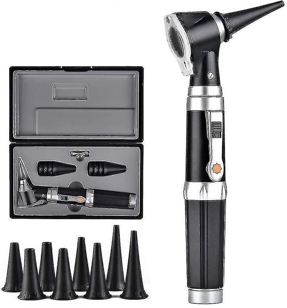 Otoscope With Led Portable Handheld Ear Check Magnifier With 8 Caps Carousel 1