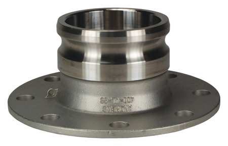 DIXON VALVE & COUPLING Cam and Groove Adapter, 4", 316 SS 26W682 Carousel 1