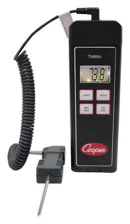 COOPER ATKINS Thermistor Thermometer, Phone Plug 33HP78 Carousel 1
