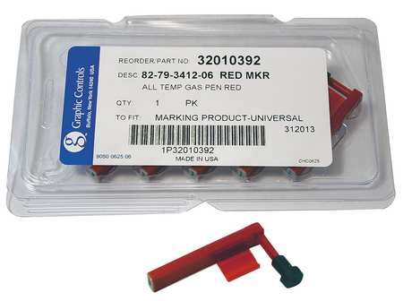 GRAPHIC CONTROLS Pen, 6 Pens, Red 21EK71 Carousel 1