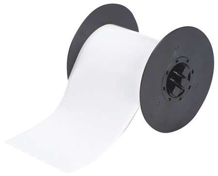 BRADY Tape, White, 100 ft. L, 4 In. W 6XHE6 Carousel 1