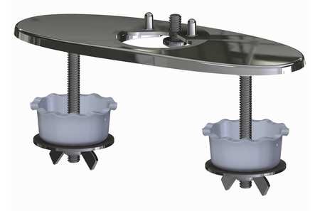 CHICAGO FAUCETS Trim/Cover Plate, Chrme, 6-1/2" L, 2-1/2" W 48TF19 Carousel 1