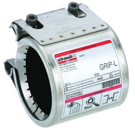 STRAUB Grip L Pipe Coupling, 316SS, 4"Pipe 5MTC2 Carousel 1
