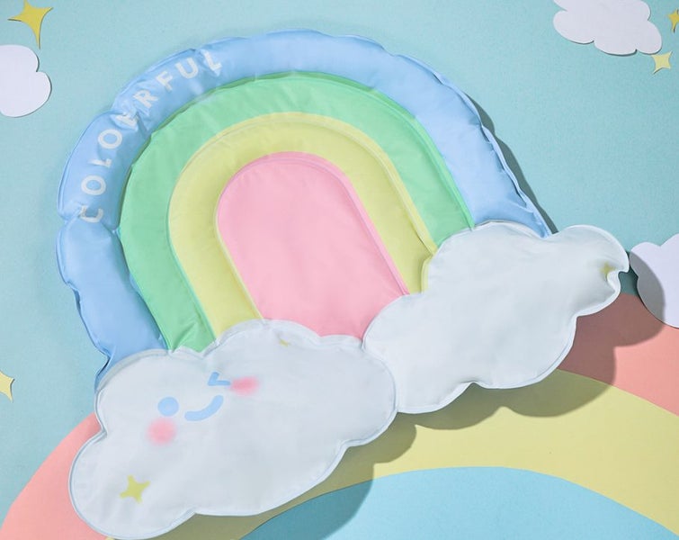 Rainbow Cute Cooling Dog Pad Summer Pet Bed Carousel 2