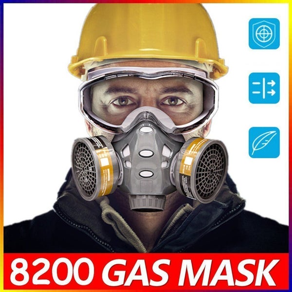 Full Face Safety Respirator Gas Mask Goggles Spray Paint Dust Chemical Shield Carousel 14