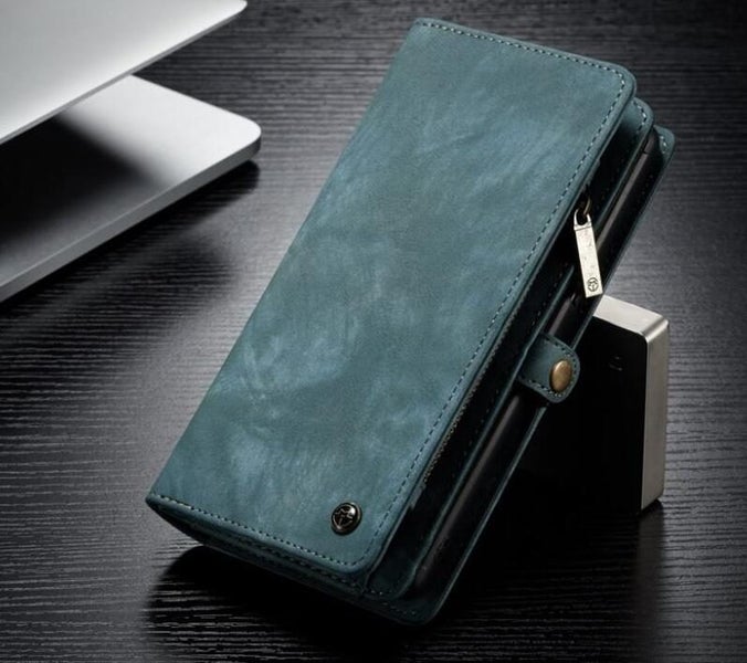 OnePlus 6 case Retro leather multi cards cash pocket & zip Carousel 2