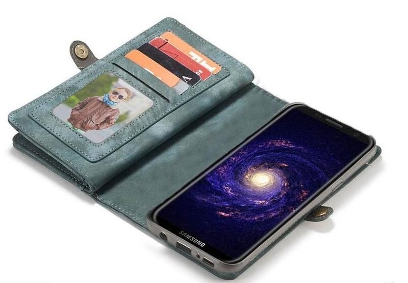 OnePlus 6 case Retro leather multi cards cash pocket & zip Carousel 6