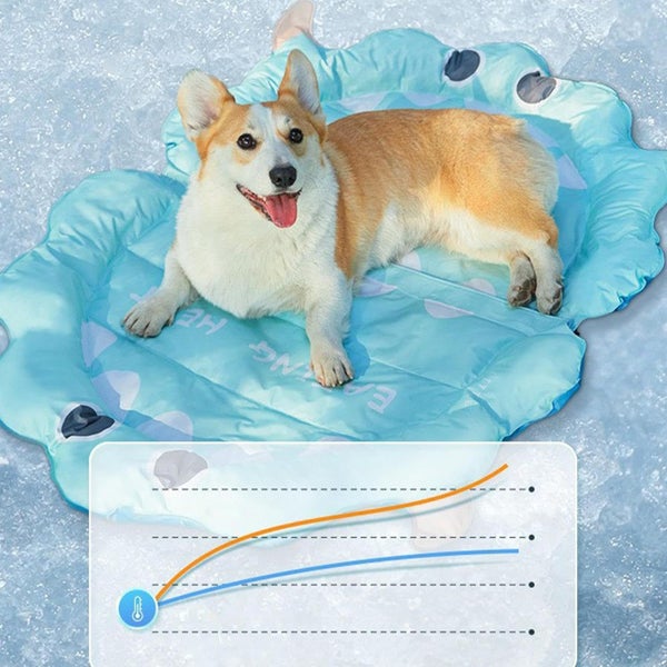 Size 95X60CM Dog Self Cooling Pet Sleeping Cooling Mat Waterproof And Breathable Carousel 1