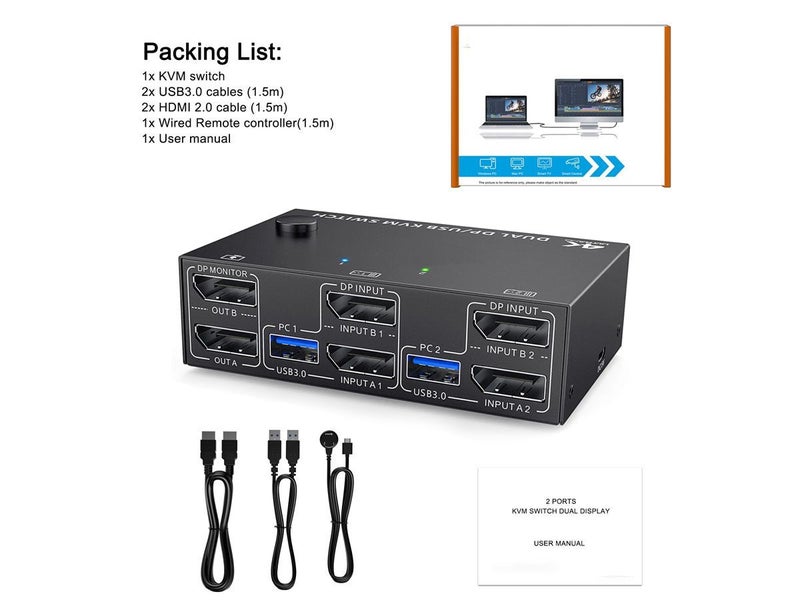 New USB HDMI KVM Switch 4 Ports on Afterpay Carousel 10