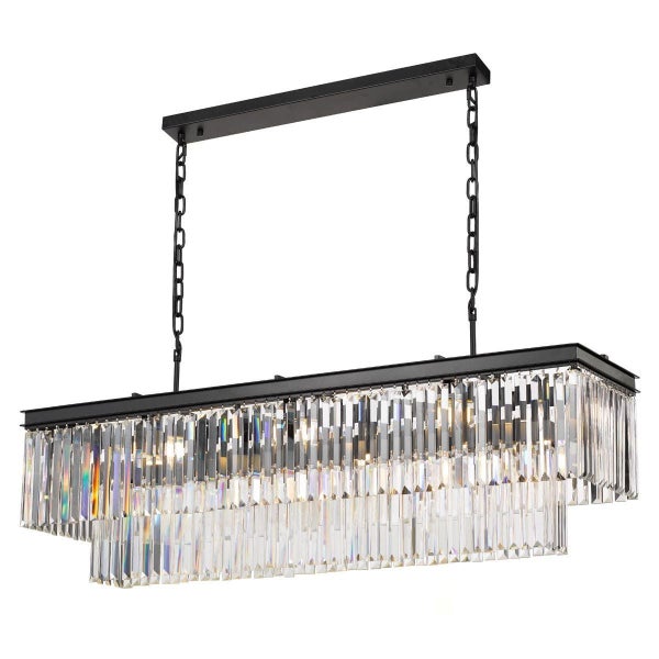 Telbix Serene 13 Light Crystal Bar Pendant Light Carousel 1