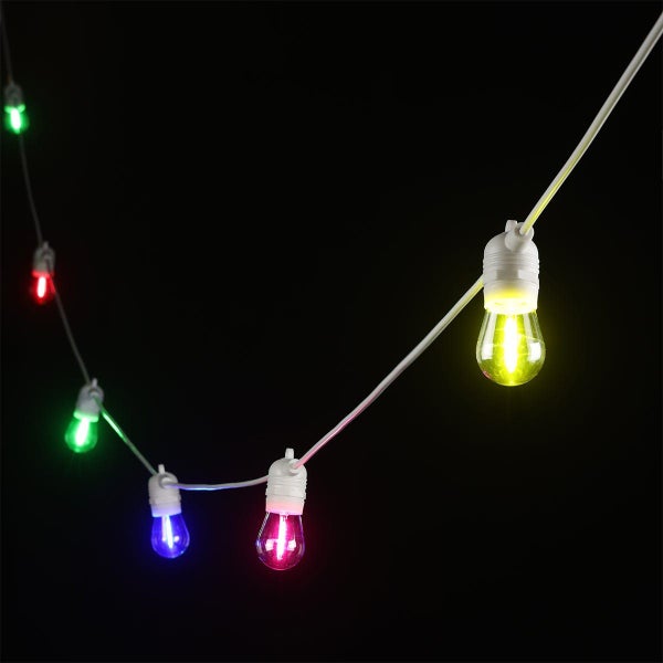 Outdoor Solar Festoon 10LT LED String Light Kit with Multi-Colour Carousel 1