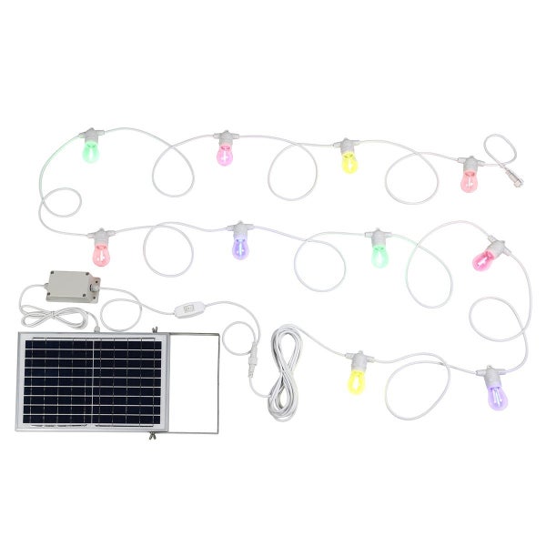 Outdoor Solar Festoon 10LT LED String Light Kit with Multi-Colour Carousel 2