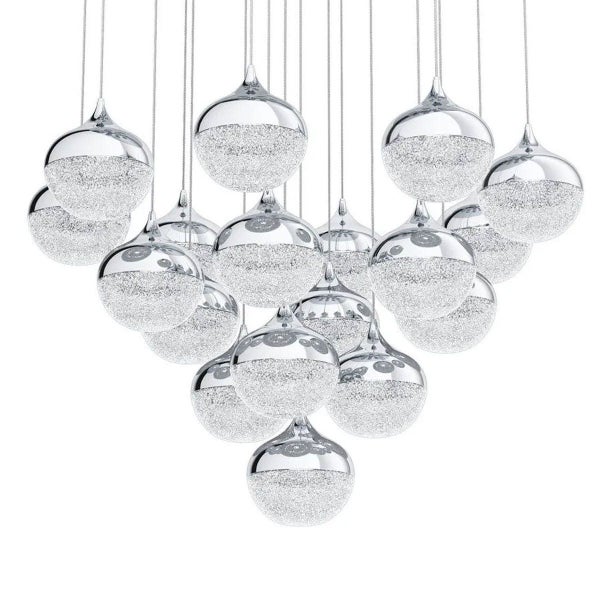 Eglo Mioglia 18LT 3000K Chrome LED Modern Pendant Light Carousel 1