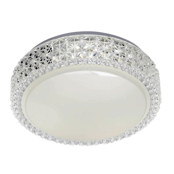 Telbix Lighting Amelia 32W LED Decorative Oyster - White - Tri-colour Carousel 1