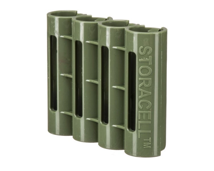 Storacell SlimLine 4 AA Pack Battery Caddy (Military Green) Carousel 2
