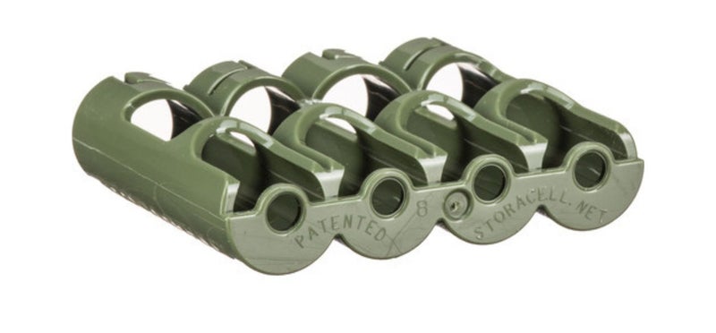 Storacell SlimLine 4 AA Pack Battery Caddy (Military Green) Carousel 4