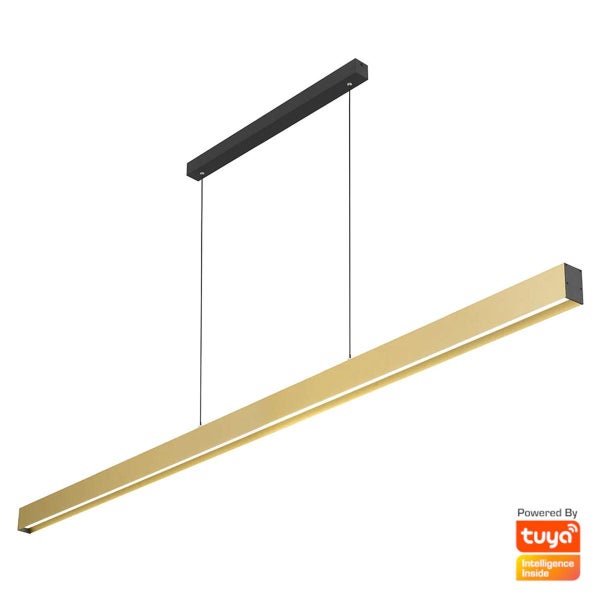Telbix Navaro 240cm Aluminium LED Linear Bar Pendant Light Carousel 1