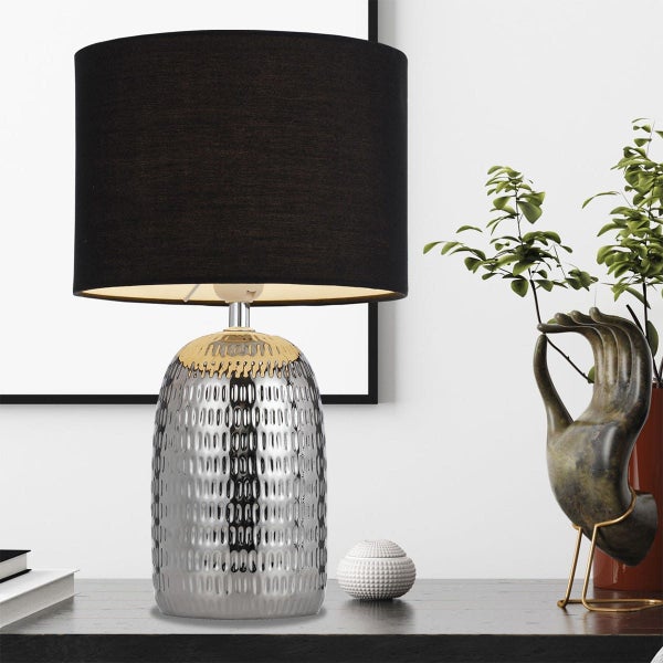 Telbix Lighting Sevia Table Lamp - Silver / Black Carousel 2