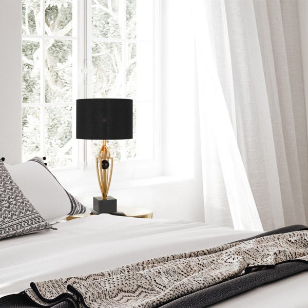 Telbix Lighting Vardo Metal Table Lamp - Black / Aged Gold Carousel 2