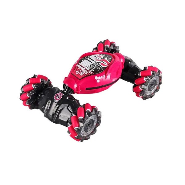 Remote Hand Control Watch Gesture Sensor Twist Car Toy USB charging Car Toy-Red Carousel 1