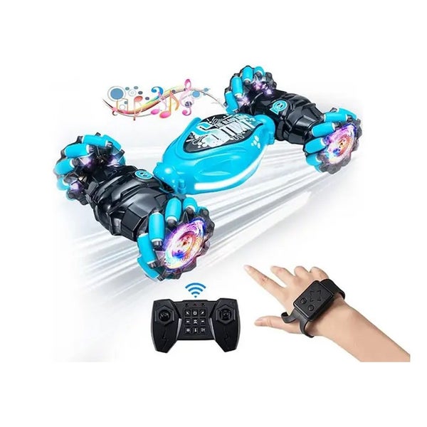 Remote Hand Control Watch Gesture Sensor Twist Car Toy USB charging Car Toy-Red Carousel 2