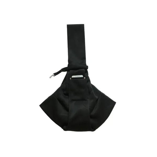 Reversible Pet Sling Carrier Dog Cat Travel Bag with Phone Holder Pocket-Black Carousel 1