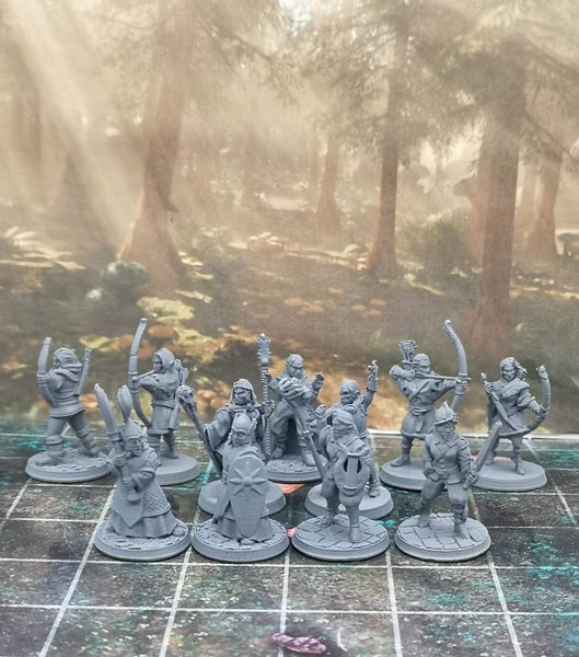 Elf Elves Adventurers Hero Miniatures Set #3 Dungeons and Dragons d4d Brite Carousel 1
